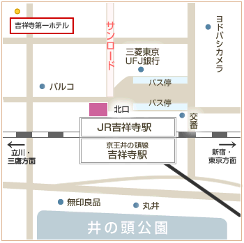 吉祥寺第一ホテル地図