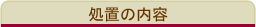 処置の内容